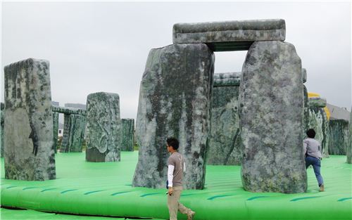 The whole exhibit was a huge bouncing castle