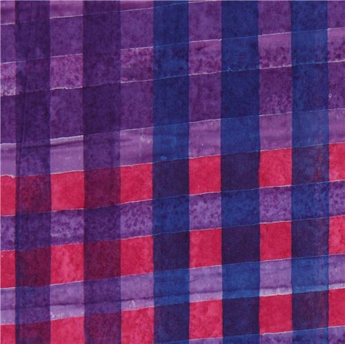 Robert Kaufman purple gingham batik fabric