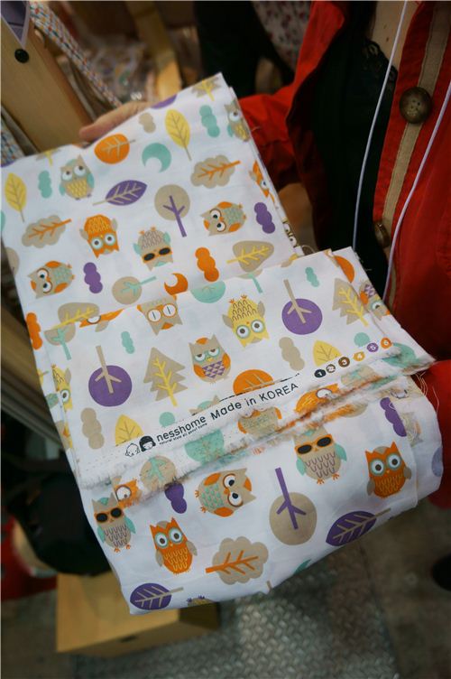 We discovered this adorable owl fabric