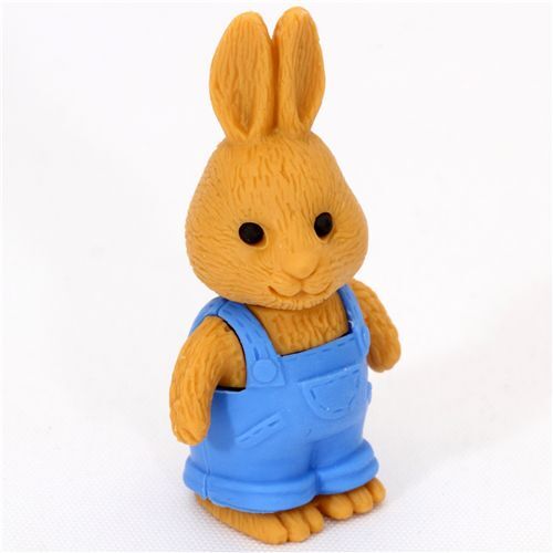 rabbit with overall eraser from Japan by Iwako