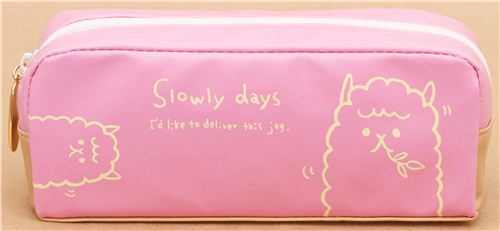 pink alpaca animal pencil case from Japan
