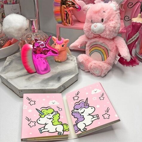 Unicorn notebooks to jot down items!