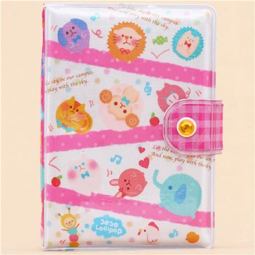 colorful shimmery cute pig squirrel sheep animal small ring binder sticker book