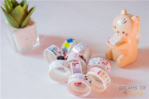 How kawaii are these tapes, and that dispenser?