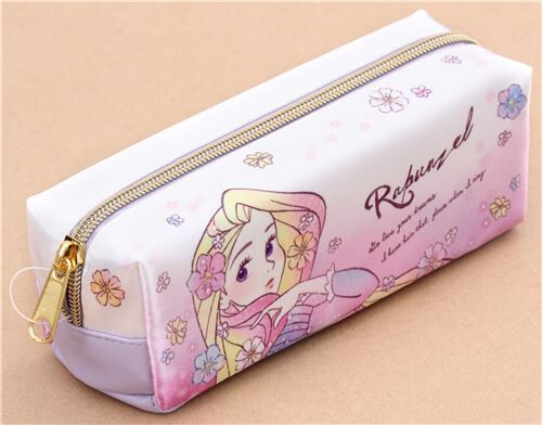 cute cream light purple Rapunzel fairy tale shimmering pencil case from Japan