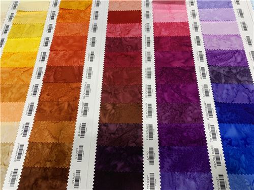 So many gorgeous batik fabric samples!