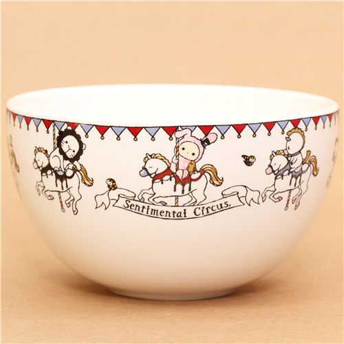 cute Sentimental Circus carousel ceramics bowl by San-X