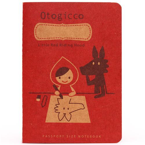 red Decole Red Riding Hood mini notebook exercise book