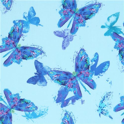 blue butterfly fabric by Timeless Treasures