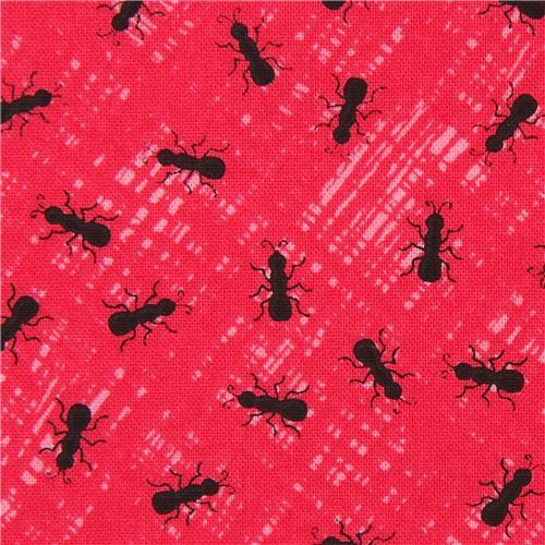 dark pink ant fabric by Timeless Treasures