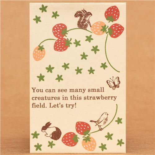 Shinzi Katoh animal and strawberry mini envelope