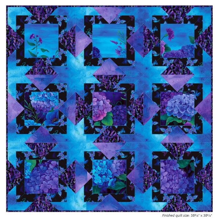 Make a Misty hydrangea quilt!= with this FREE sewing pattern! 1