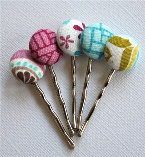 These (By Christina Williams) are a great way to add color to hair clips!
