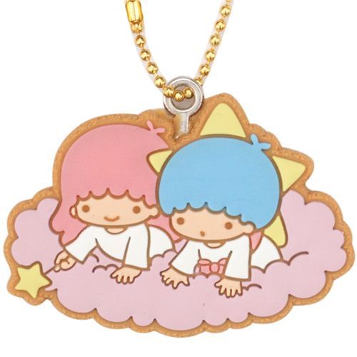 Little Twin Stars purple cloud bendy keychain
