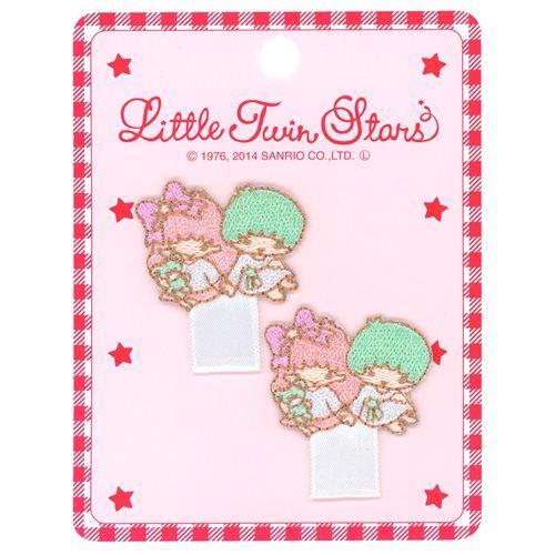 cute Little Twin Stars Kiki Lala decoration iron-on transfer tag 2 pieces