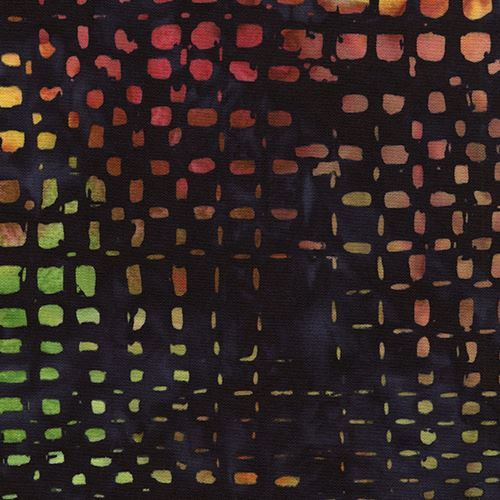 black batik colorful square rectangle fabric by Timeless Treasures 