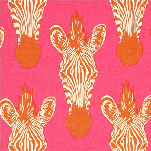 hot pink Alexander Henry zebra animal fabric Zahara