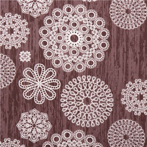 Knots & Loops Bark lace ornament fabric by Michael Miller