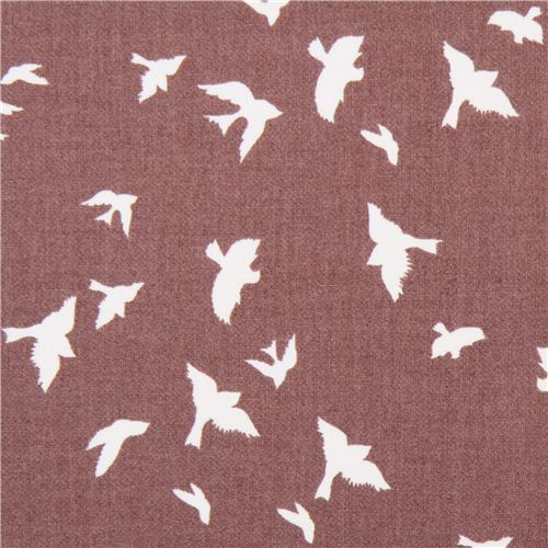 taupe bird martin fabric by Michael Miller flight USA