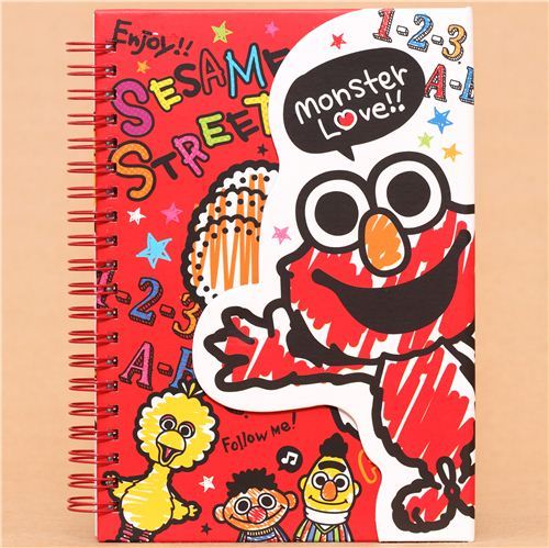 red Elmo Sesame Street ring binder notebook from Japan