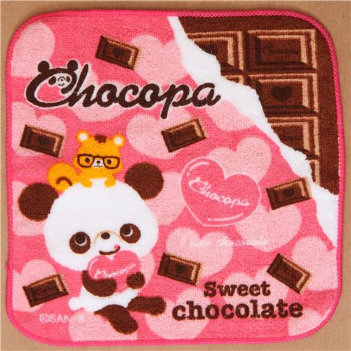 cute Chocopa bear towel chocolate hearts from Japan