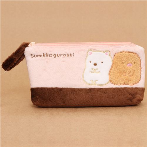 fluffy Sumikkogurashi polar bear pencil case San-X