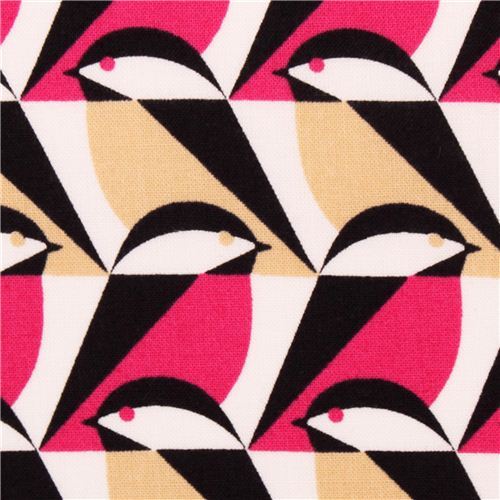 Cloud 9 animal bird organic fabric Sparro Rosa Mixteca
