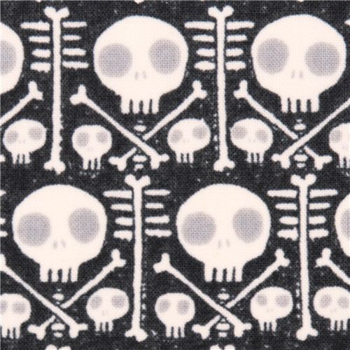 dark grey Cloud 9 skull X-Ray organic fabric Dem Bones