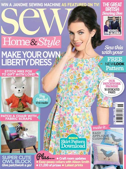 Our Mt. Fuji Fabric is featured in the April issue of UK based Sew Magazine