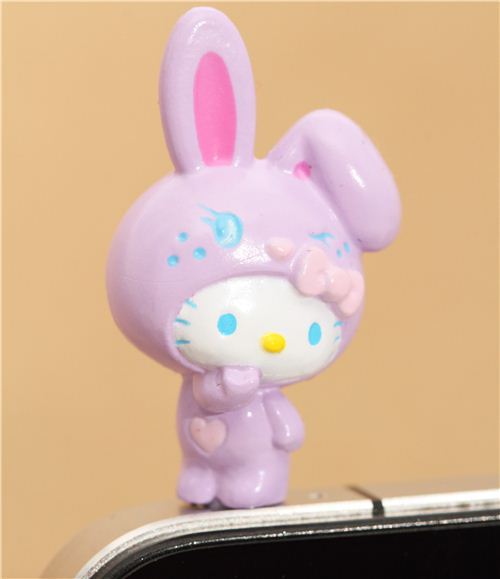 purple Hello Kitty bunny mobile phone plugy earphone jack