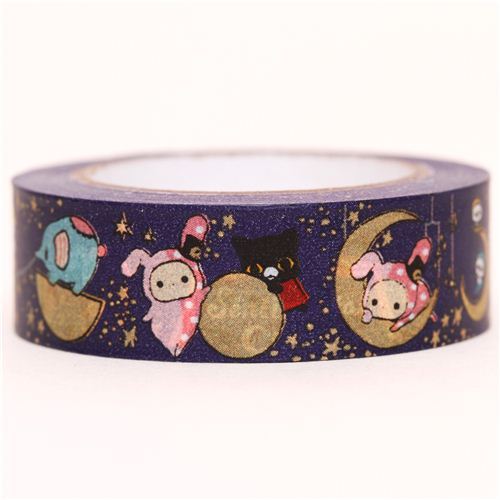 dark blue Sentimental Circus moon Washi Masking Tape