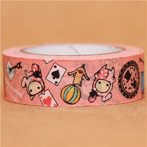 pink Sentimental Circus card game Washi Masking Tape