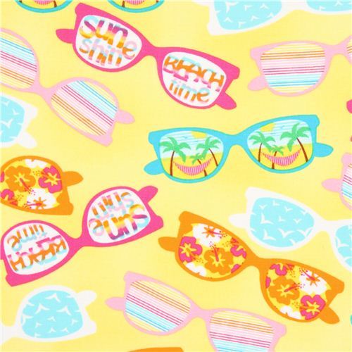 yellow Timeless Treasures summer sunglasses fabric