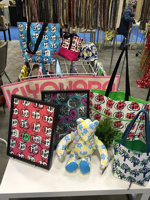 Adorable apple bags and a bear made from cute fruit fabric. Adorable apple bags and a bear made from cute fruit fabric.