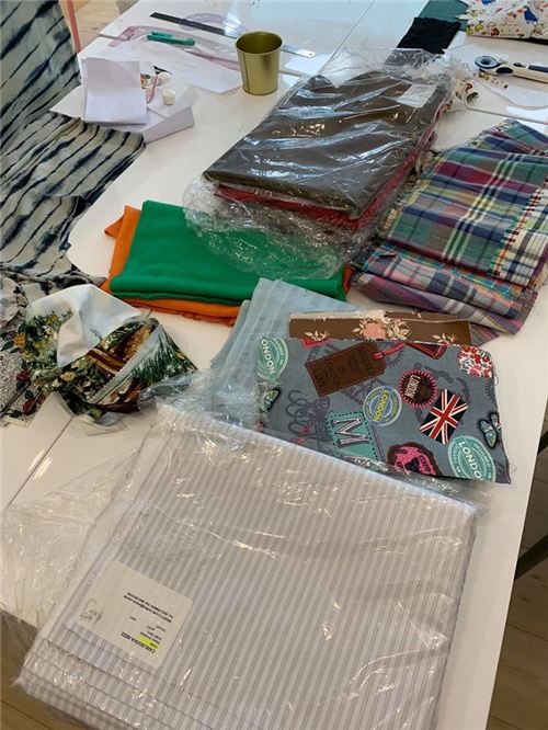 Some of the fabrics given to help out Some of the fabrics given to help out
