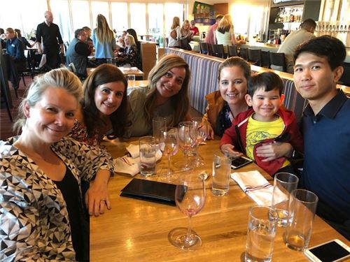 Sandra, Alan and Mason hanging out with the Cloud 9 team!