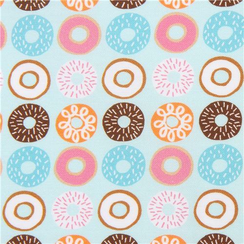 light blue Robert Kaufman fabric donut dessert Suzys Minis