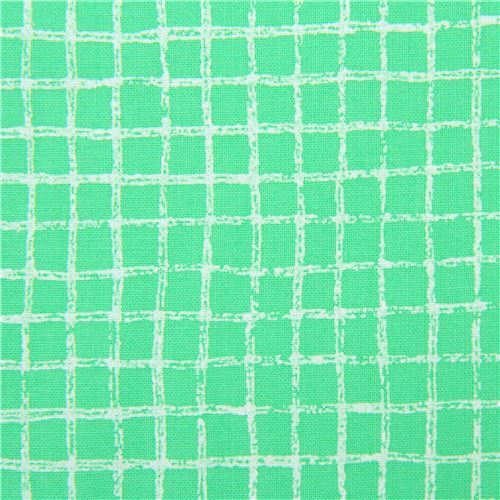lime green Michael Miller fabric white grid design Pretty Grid
