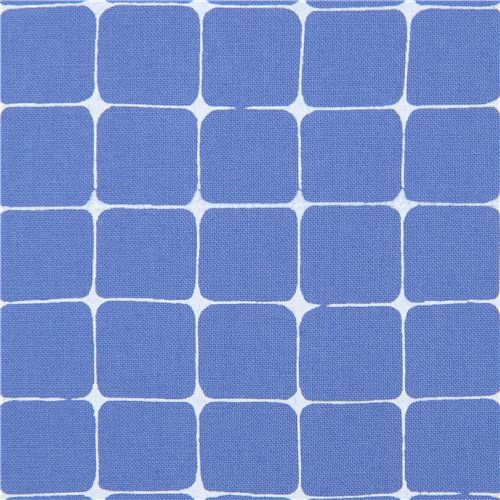 periwinkle Robert Kaufman white square fabric Blueberry Park