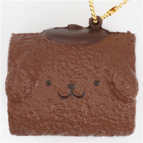 cute Pompompurin brown roll cake squishy for bag