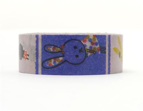 colorful funny bunny rabbit Washi Tape deco tape Shinzi Katoh