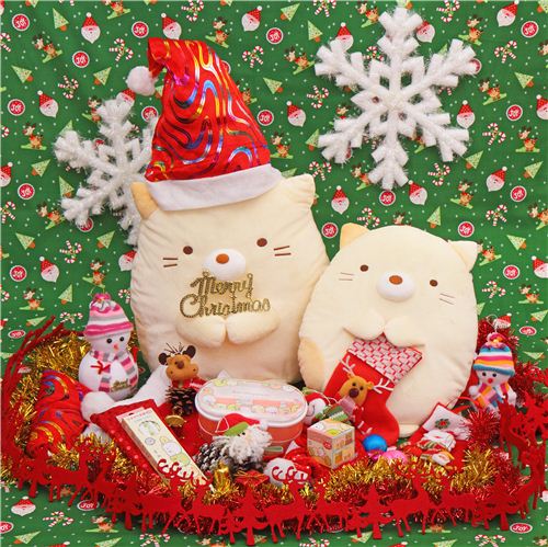 Sumikkogurashi's shy cat Neko picked her favorite Christmas presents from our shop