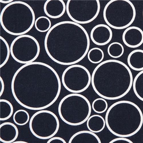 super wide navy blue circle fabric Robert Kaufman USA