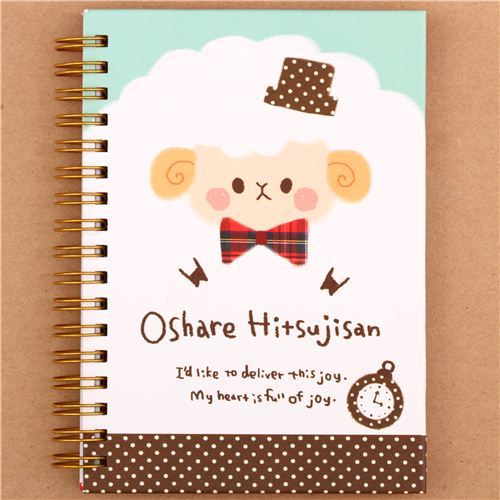 Japanese funny sheep and cat ring binder notebook by Kamio