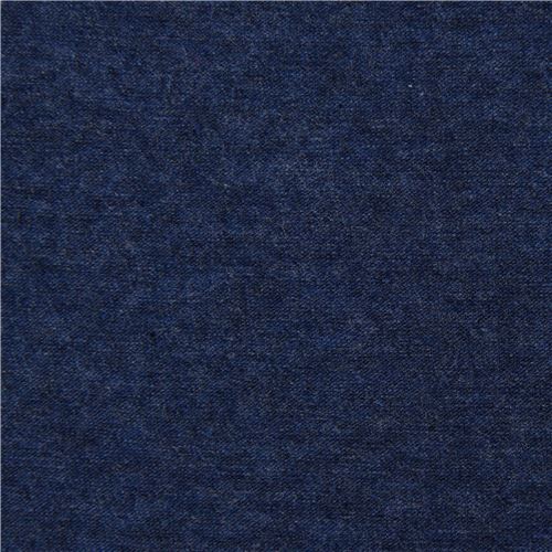 solid dark blue Navy Robert Kaufman knit fabric Laguna Jersey Heather