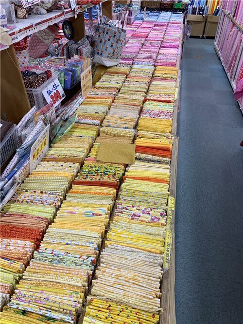 Lovely yellow and pink prints!