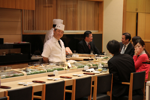 our sushi chef, he made us some really delicious sushi and we were even more excited to be in Tokyo.