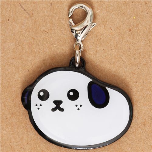 cute white Mameshiba bean dog charm by Dentsu