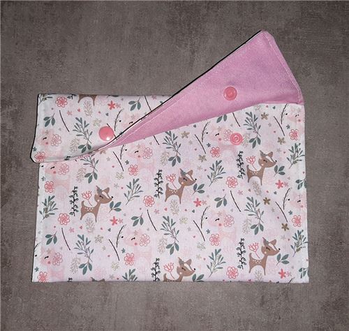 The pink snap buttons are a kawaii touch!