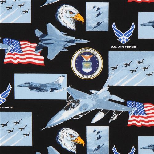 American Air Force jet plane fabric